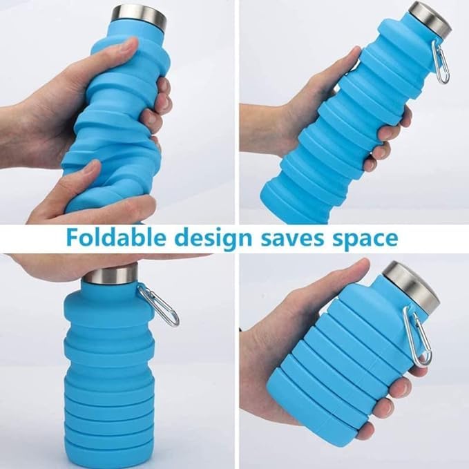 Botella de agua portátil de silicona