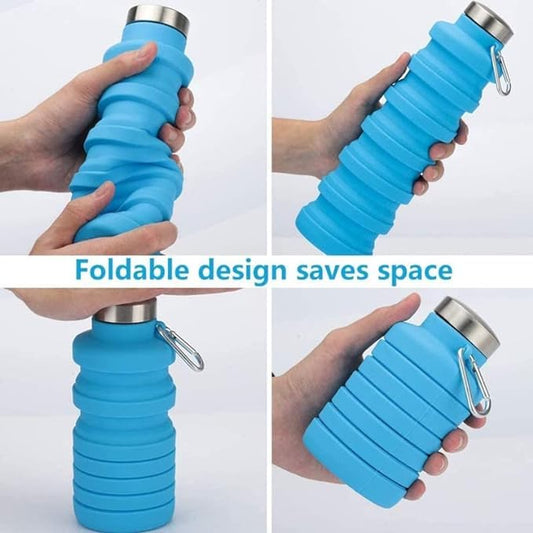 Botella de agua portátil de silicona